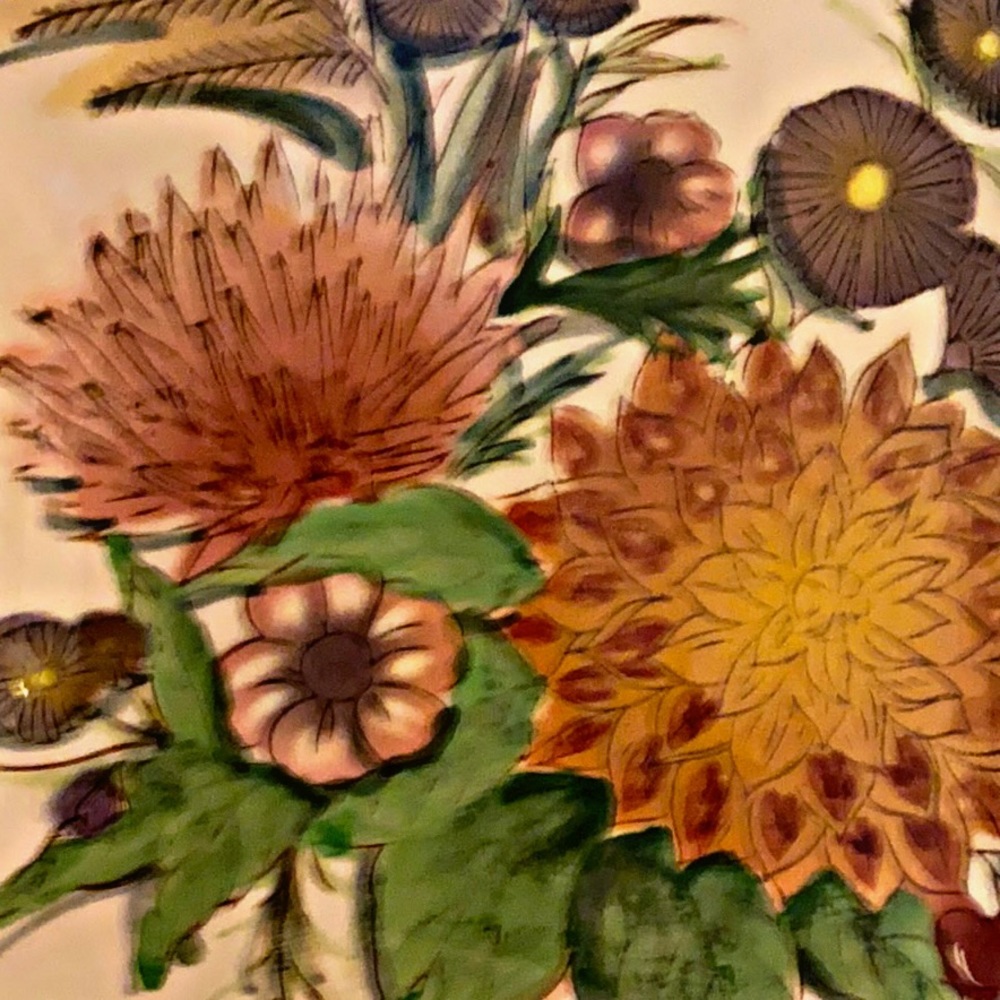 AUTUMN ~COLORED Porcelain Ceramic 2-sided DISH - Picture 4 of 14